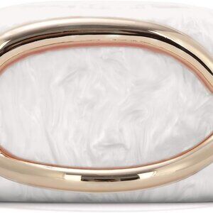 Acrylic Clutch Purse Women Evening Formal Wedding Party Removable Chain